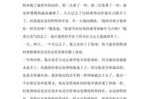 体能篮球训练心得体会
